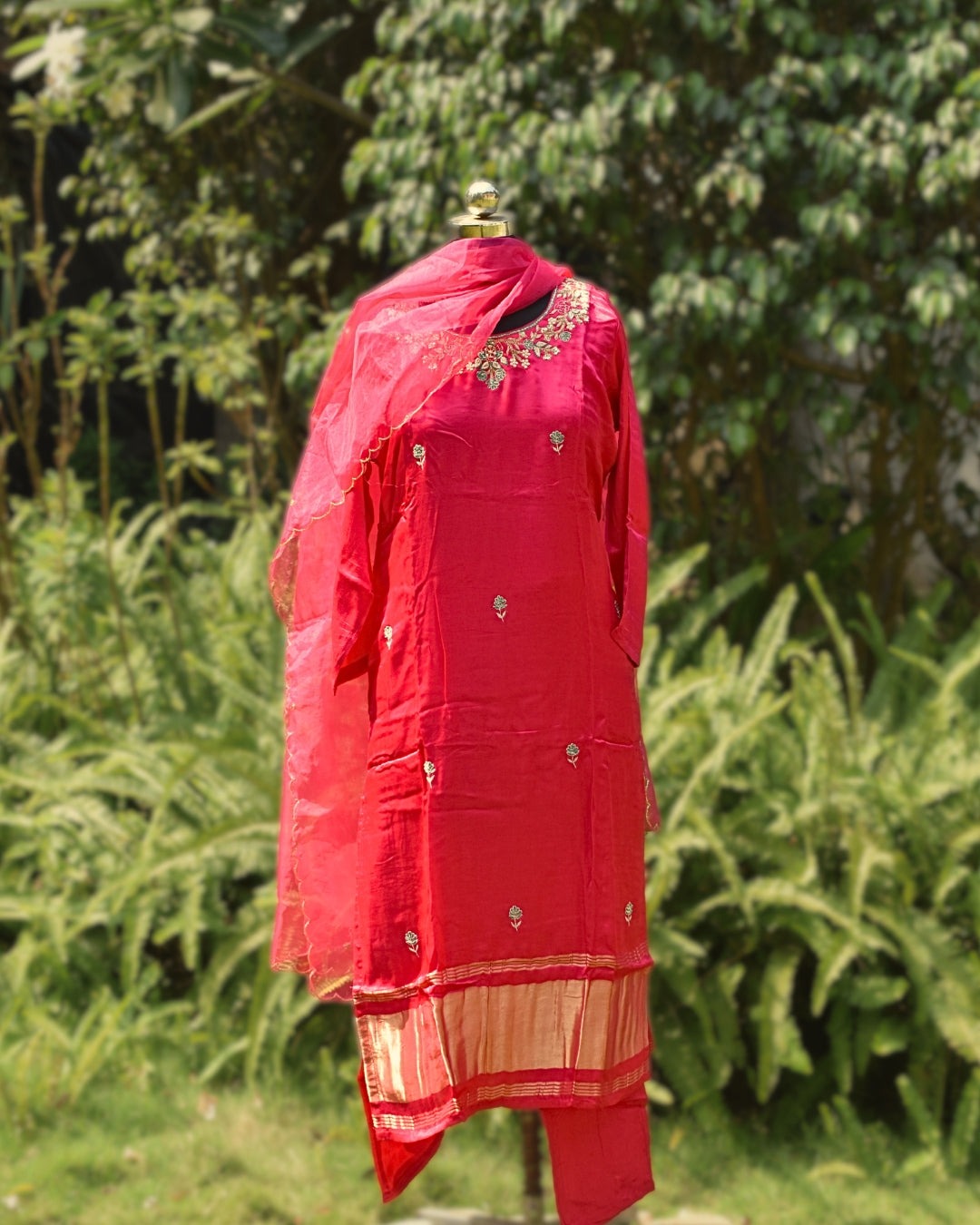 Pink gaji silk dress