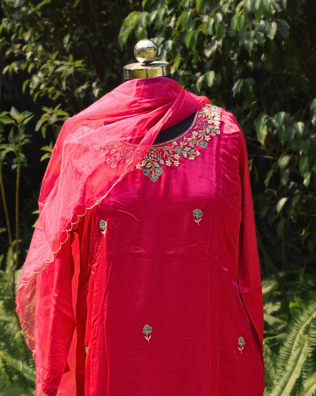 Pink gaji silk dress